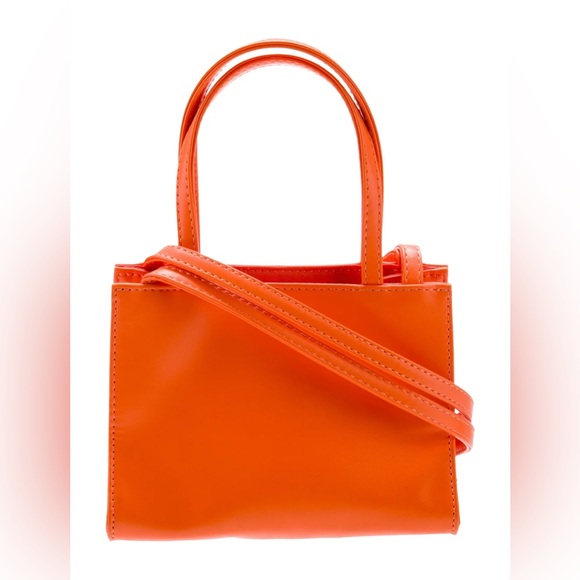 Telfar Vegan Leather Mini Shoulder Bag - Orange - Picture 7 of 13